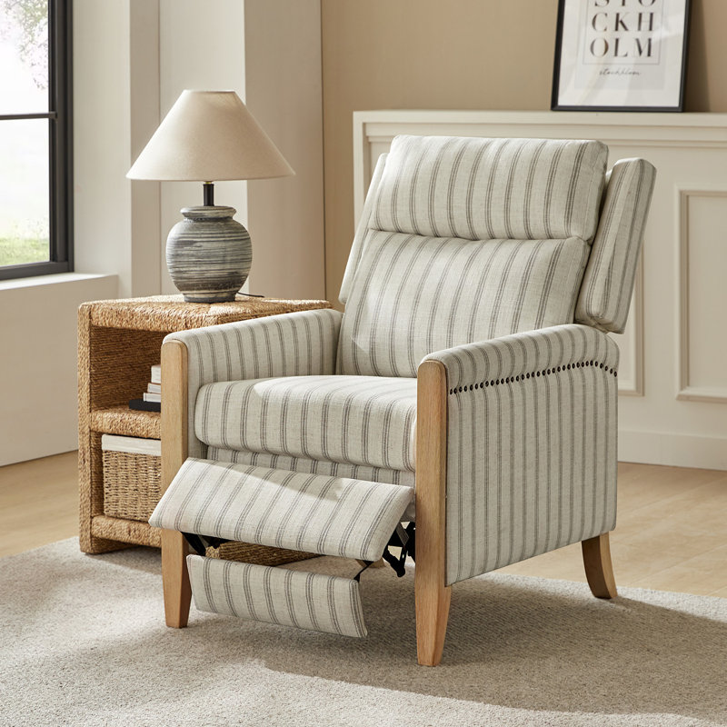 Fauteuil inclinable de 28,74 po Terren, Gris à rayures