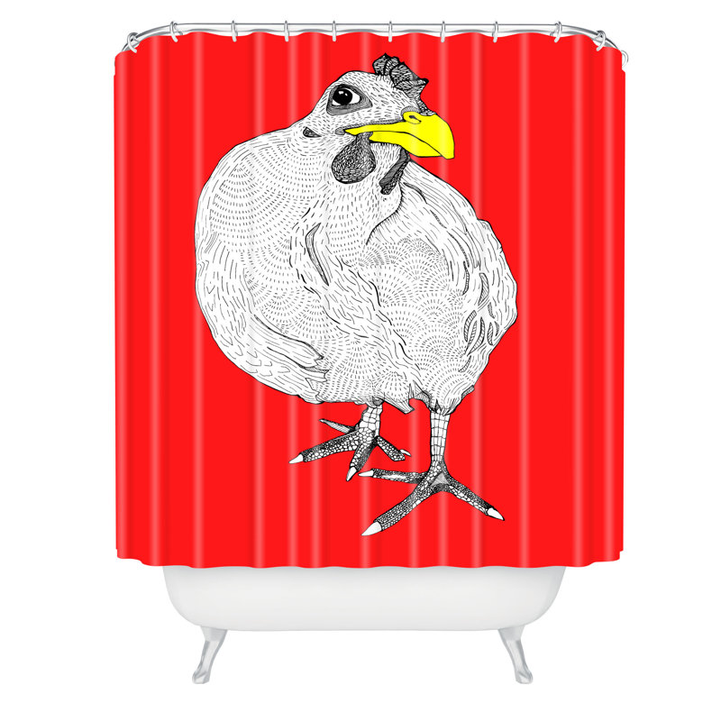 Rideau de douche simple casey rogers poulet