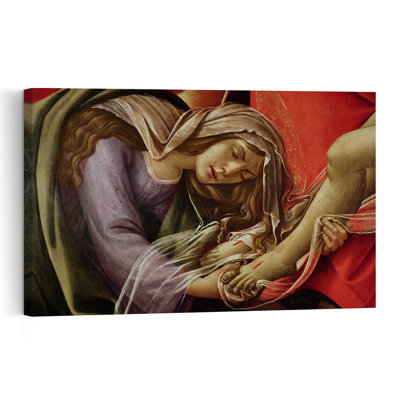 The Lamentation Of Christ, Detail Of Mary Magdalene And The Feet Of Christ, C.1490 Abstract Contemporary Wall Art Print by Sandro Botticelli - 1 Piece Wrapped Canvas Wall Art