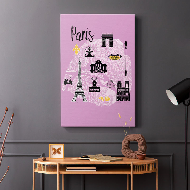 Carte graphique de la ville de Paris - galerie Cavas