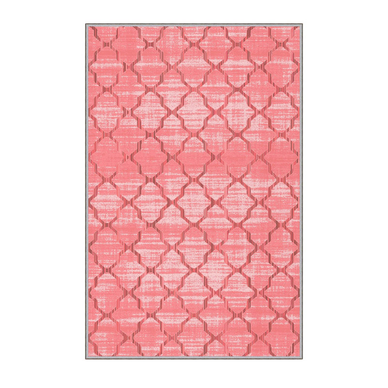 Antibacterial Woven Carpet (3D Digital Print) 4.0 x 5.9 Feet, 100% Polyester, Pile Height: 0.3 Inches | PVC Felt Dot Non-Slip Underside, Machine Washable, Perfect for Living Room & Bedroom Decor