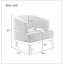Fauteuil demi-tonneau moderne avec accoudoirs rembourrés-290685163