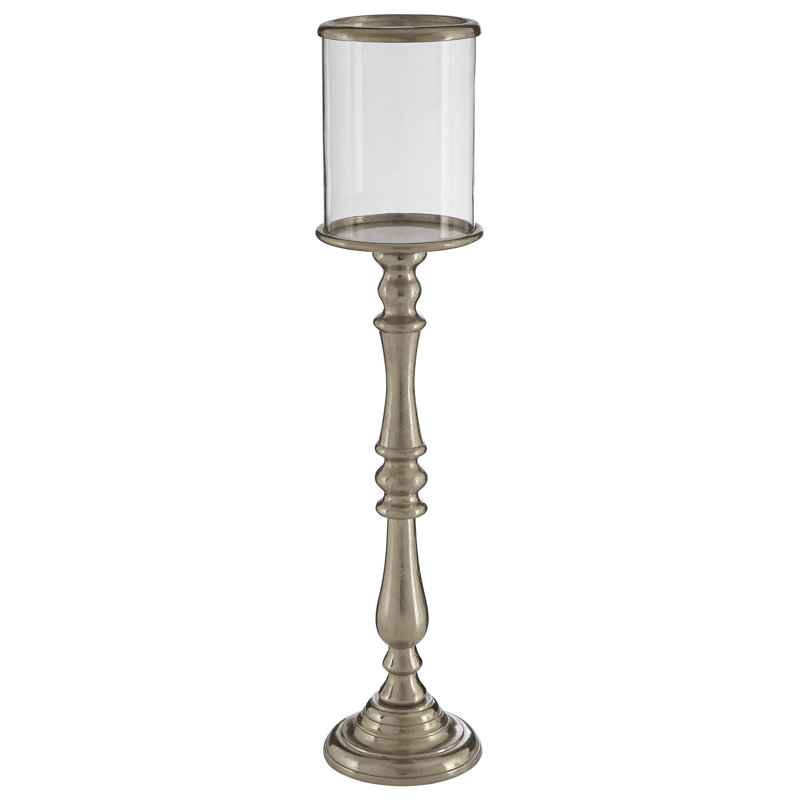 Aluminium Floor Candlestick, 100cm H x 21cm W x 21cm D