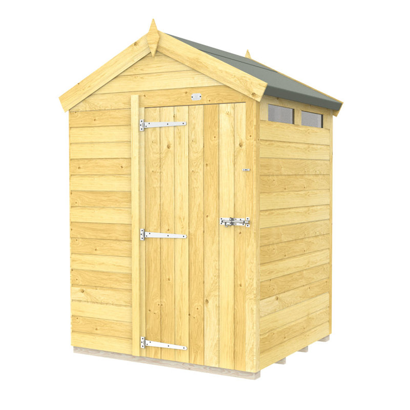 5ft x 4ft Apex Security Shed - Single Door