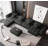 Oversized Modular Sectional Sofa,Sparkling Chenille Fabric Soft Cushion Sofa-1210707236