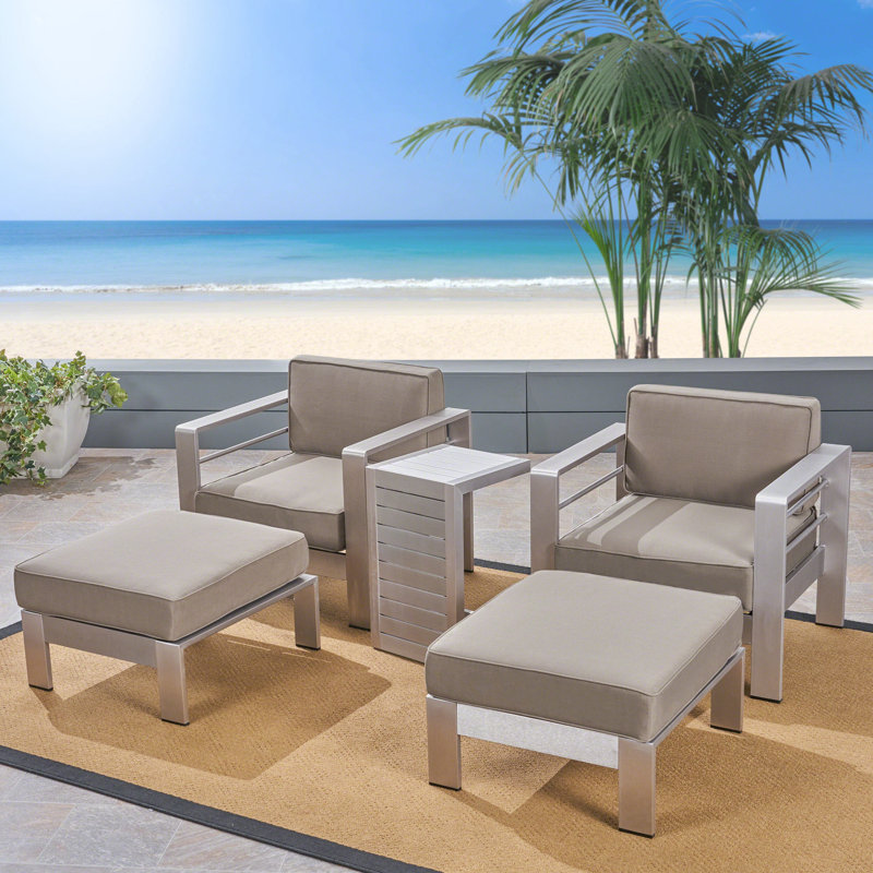 Caggiano 2 - Person Patio Conversation Set with Cushions