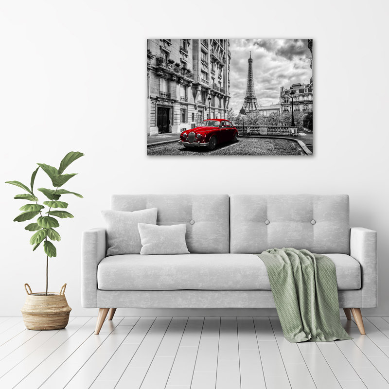 Red Limousine - Wrapped Canvas Print