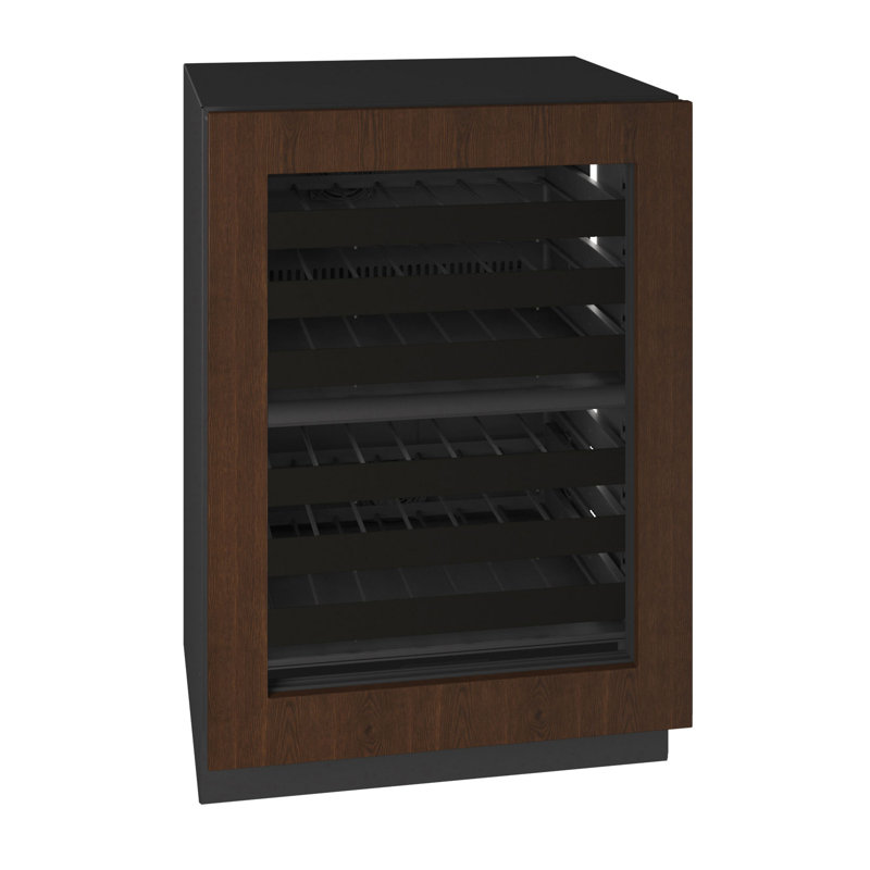 U-Line 24"W. Seamless 4.9 Cu.Ft. Dual-Zone Wine Refrigerator - Panel Ready, Panel Ready Glass Frame