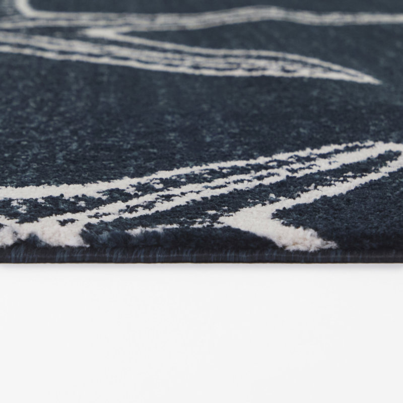 Tapis étoile de mer bleu marine Cove