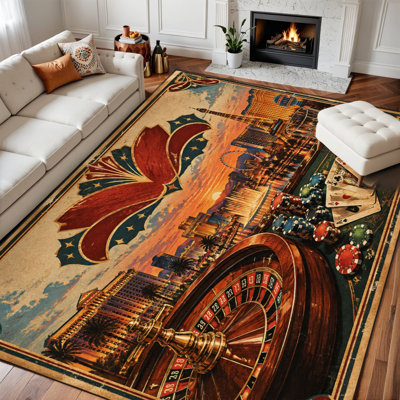 Faux Fur Abstract Rug