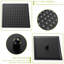 Douche double 12 po, noire matte, carrée, convenant à la douche de plomberie murale américaine - avec bras-127676765