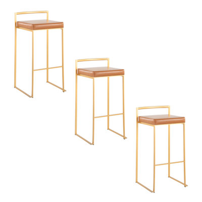 Ernestine Stackable Faux Leather Stool