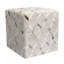 Galaxy Silver Cowhide Pouf 18"