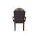 Maximus Arm Chair with Tufted Polyurethane Upholstered Back in Brown