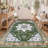 Machine Washable Non-Slip Green Oriental Area Rug-1683931756