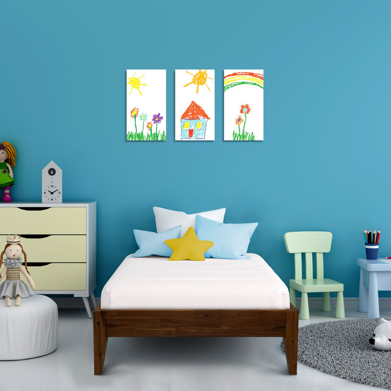 Solid Wood Bed Frame, Chocolate, Twin