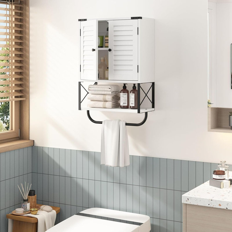 Armoire de salle de bain blanche avec miroir - armoire à pharmacie blanche avec tablette réglable