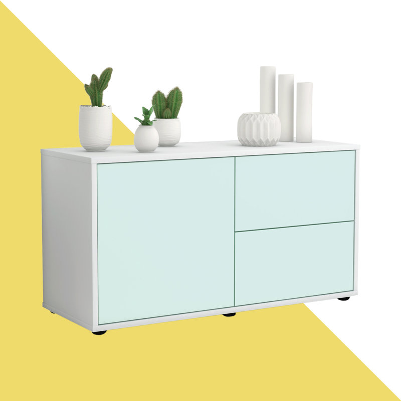 Holtorf 92cm Sideboard, Light Blue / Matte White