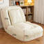 Canapé-lit pliant 2 en 1 pour adulte et animal de compagnie, 5 positions de dossier réglables, comprend 2 coussins moelleux - pour la chambre à coucher, le salon, le coin lecture (blanc cassé)-1960094393
