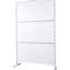 Écran d'intimité en métal 76 po x 48 po - pour terrasse, terrasse, pelouse, blanc H 76 po-121639742