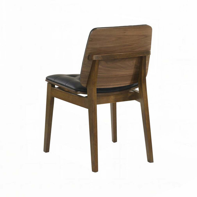 Chaises de salle à manger capitonnées en similicuir