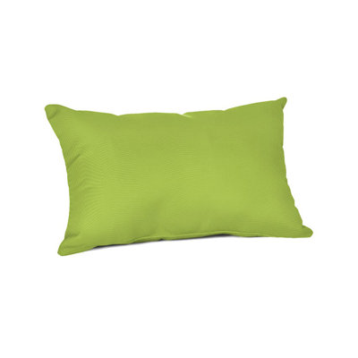 Casual Cushion Solid Sunbrella&reg; Fabric 1-Piece Indoor/Outdoor Lumbar Pillow, 19"W x 12"L