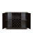 Bethena Transitional 47"L Rectangular Server with Wine Rack and Cup Holder in Espresso