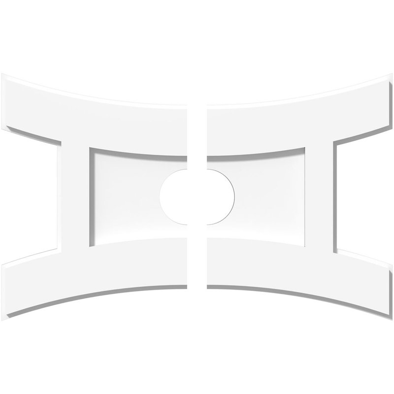 Médaillon de plafond contemporain en PVC de qualité architecturale 36 po x l 24 po x H 1 po x P 12 1/2 po x P 1 po