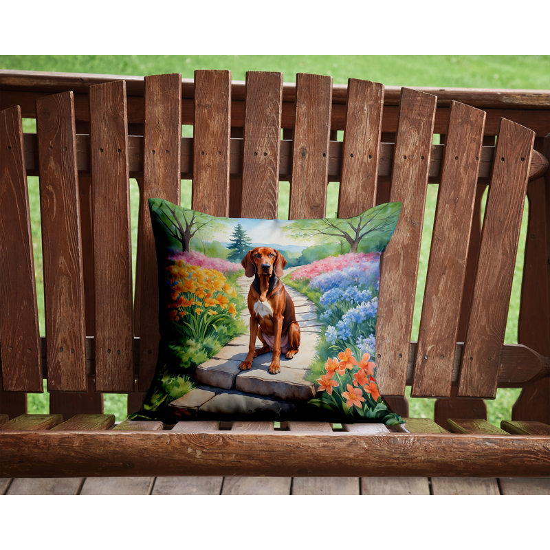Spring Path Other/No Pattern Indoor/Outdoor Throw Pillow, 14"H x 14"W