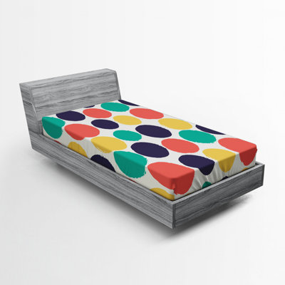 Microfiber Polka Dots Fitted Sheet