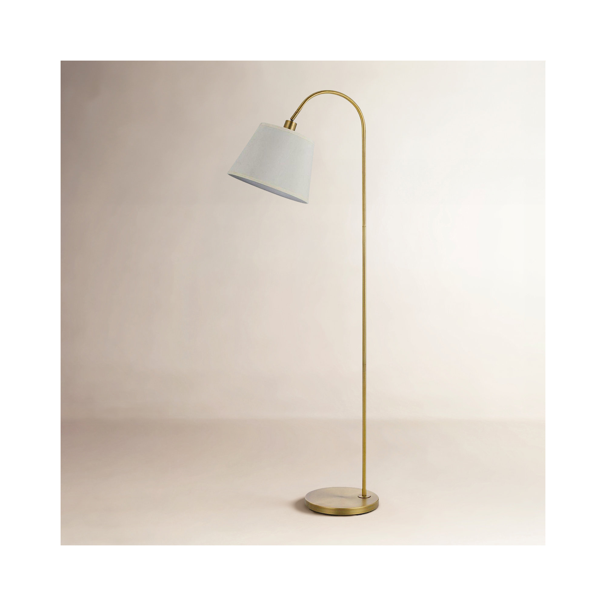 Atelier 82'' Floor Lamp, Dark Bronze, Light Brown