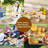 Portable Snackle Box Container Divided Serving Tray with Lid and Handle
