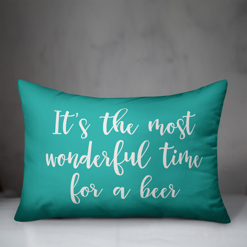  c'est le moment le plus merveilleux pour un coussin lombaire à bière, Bleu sarcelle