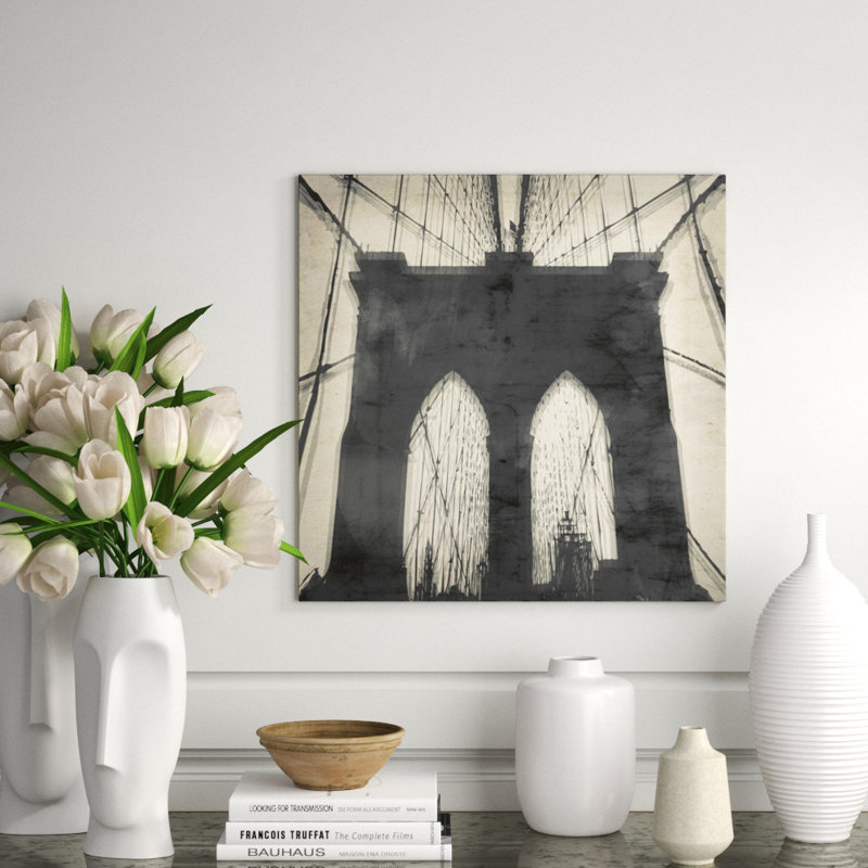 Old Brooklyn Bridge Print by Isabella Burton, 24" H x 24" W, Plexi