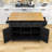 Dyches Kitchen Island with Storage Cabinet and 3 Drawers for Dinning Room-465882866