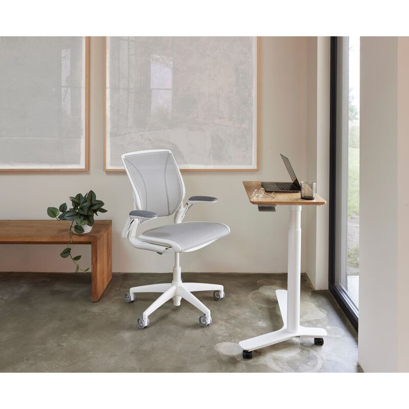 Float Mini Desk, Bamboo/Carbon Black