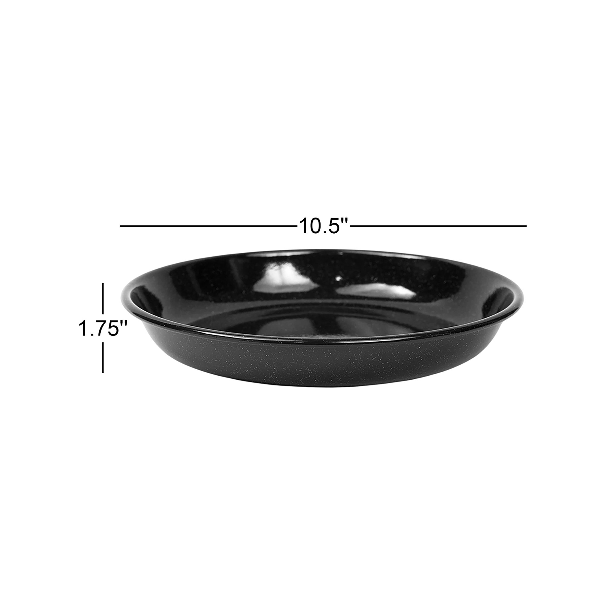 Crow Canyon Enamelware Stinson Pasta Plates, Black 