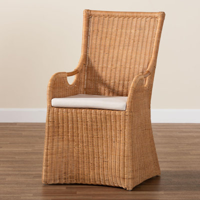 Camile Bohemian Light Honey Rattan Dining Chair