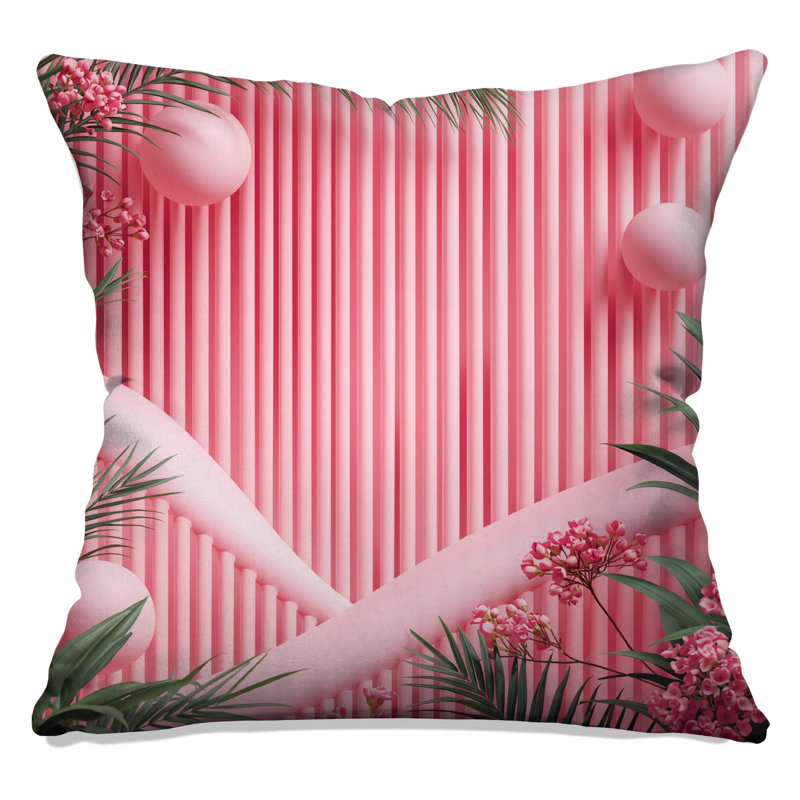 Coussins roses, 18 x 18 pouces