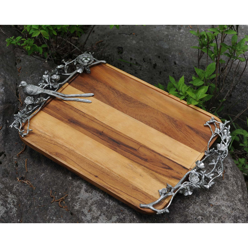Plateau de service en bois Song Bird