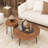 Millwood Pines Farmhouse Round Coffeetable Set Of 2 End Table Natural Finish For Living Room Coffee