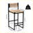 Modern Set of 2  Bar Stools with footrest for Kitchen Island-616857420