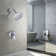 Single Handle 5-Spray Patterns Shower Faucet With High Pressure Shower Head