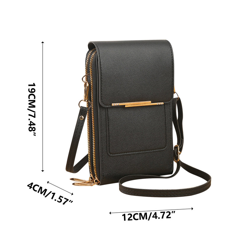 Sac à dos en cuir pour téléphone portable, de profondeur