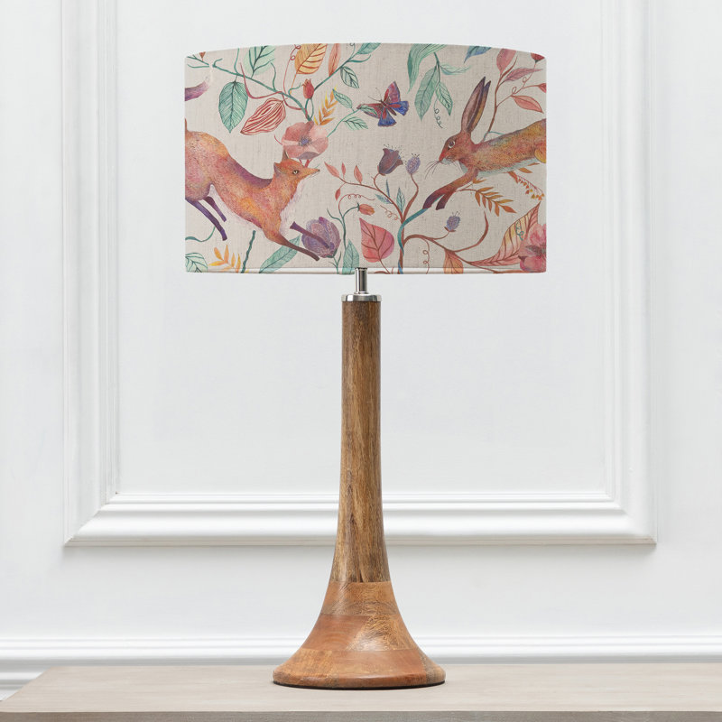 Leaping Into The Fauna Solid Wood Table Lamp
