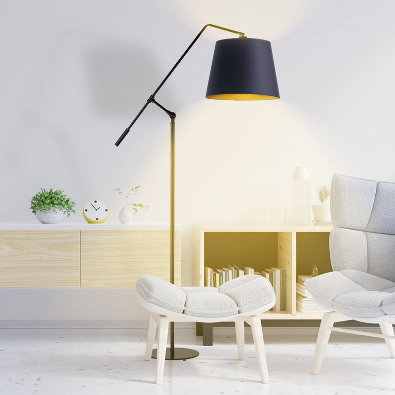 Ilanie 170cm Task Floor Lamp, Bottle Green