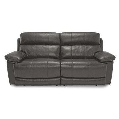 Finley 84"" Leather Match Pillow Top Arm Reclining Sofa -  Palliser Furniture, 41134-5P-1BSA01