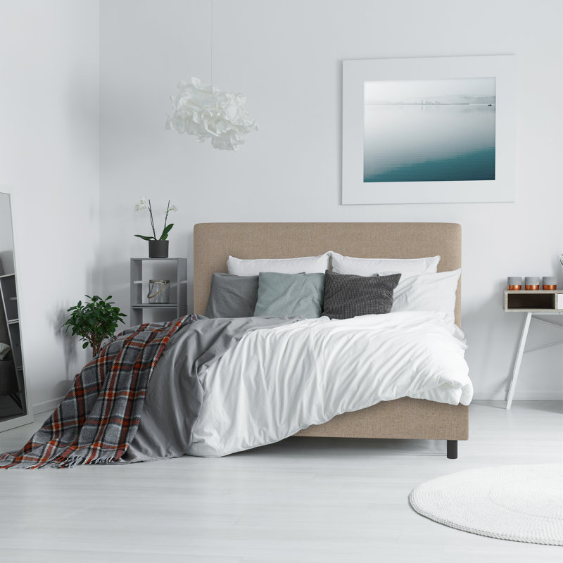 Eisley Upholstered Standard Bed, Queen, Classic Sandstone Linen