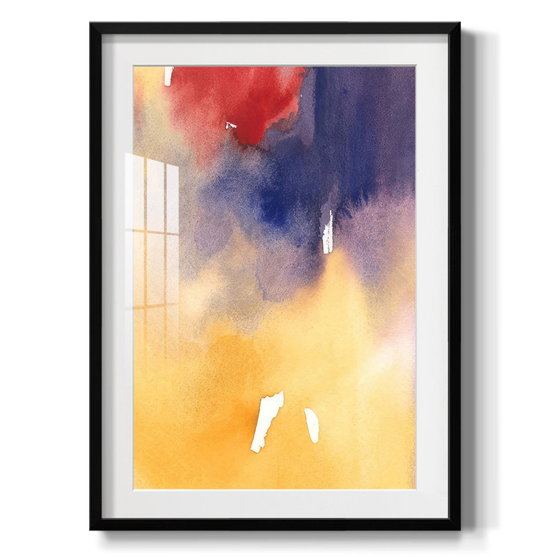 Golden Sunset I -Framed Print, 28.5" H x 20.5" W, Black