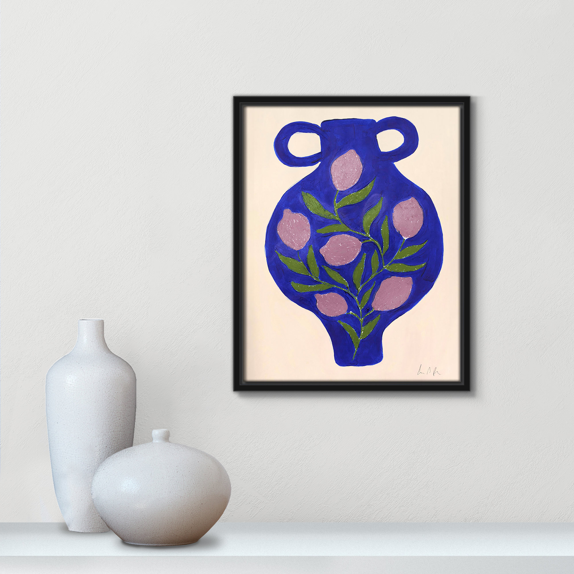 Vase No. 03 Print by Camilla Bergqvist, Black, 15.5" H x 12.5" W